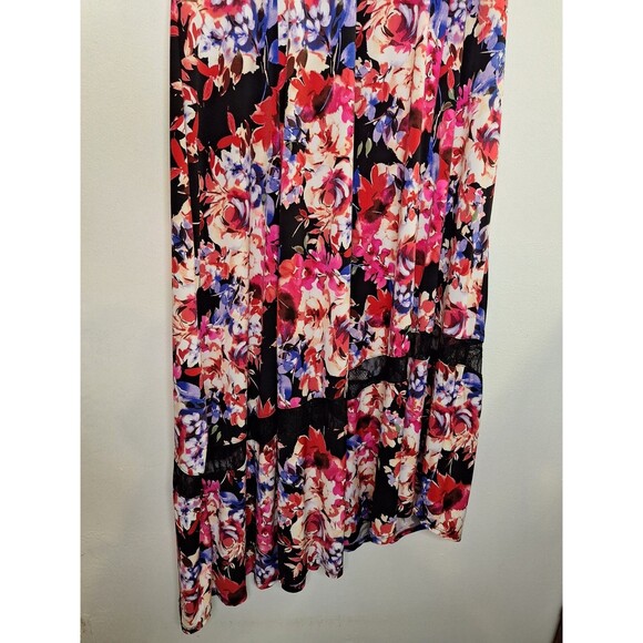 TORRID Floral Midi Skater Dress Plus Sz 2x Studio Knit Lace Whimsigoth Mature - Picture 14 of 15